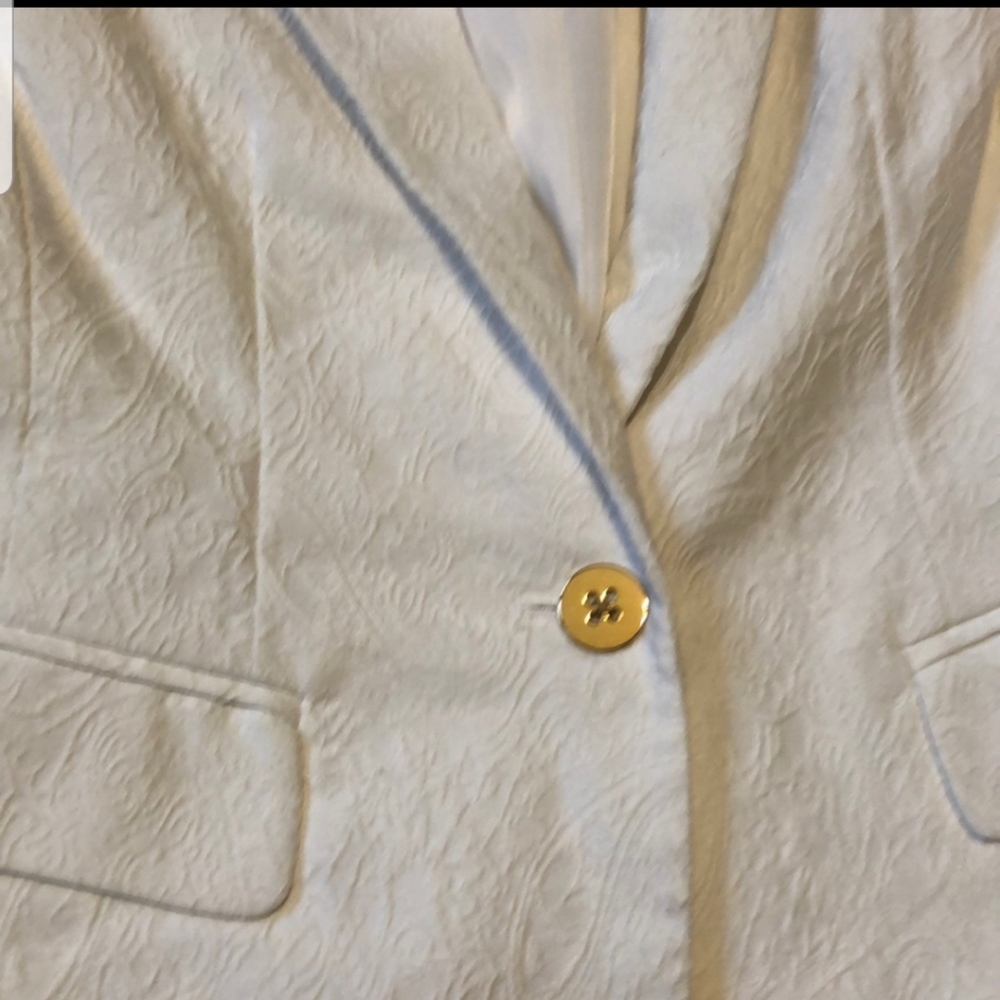 Apt. 9 White Single-Button Textured Blazer - Picture 4 of 16